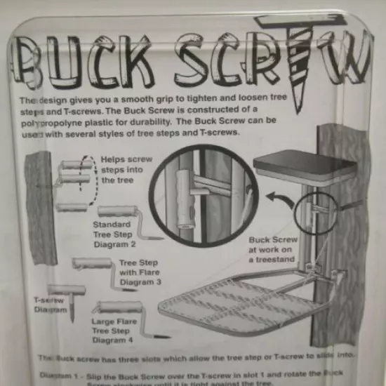 Buck Screw Treestand screw-in step assistance handle