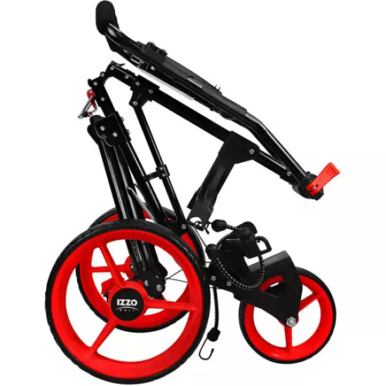 Izzo Golf Rover II 3-Wheel Push Cart - Black