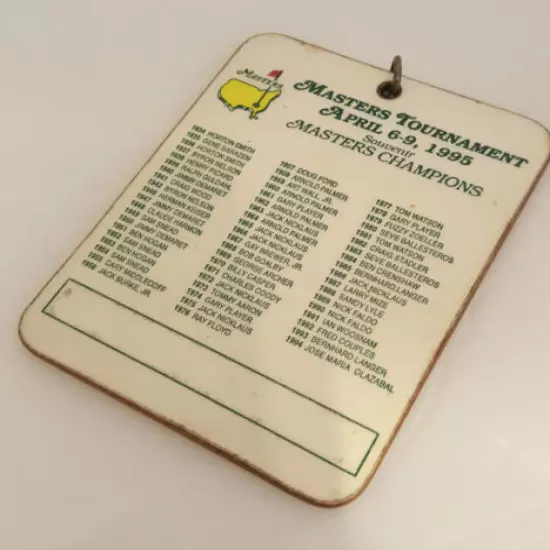 MASTERS BAG TAG OF The 1995 Masters Players "COLLECTORS" BAG TAG (Rare)