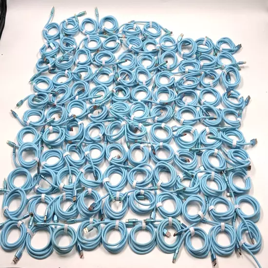 Unbranded Set of Pastel Blue 3ft USB to USB-C Charging Cables 100 pcs