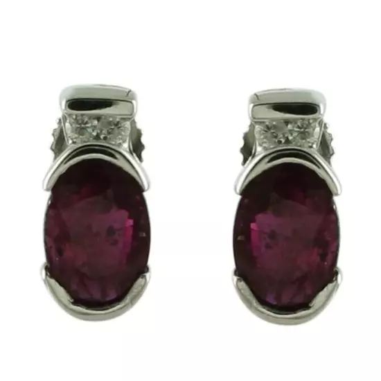 Birthday Gift For Her Ruby Gemstone Stud Earrings 925 Sterling Silver Jewelry