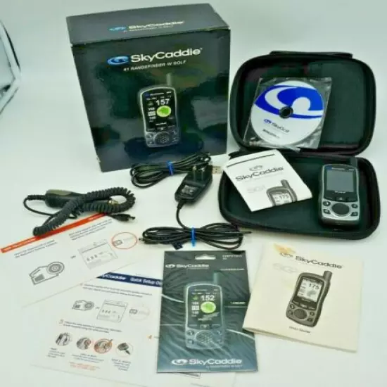 SkyCaddie SG5 Handheld SkyGolf GPS Pocket Golf Caddie +Case Chargers Clips