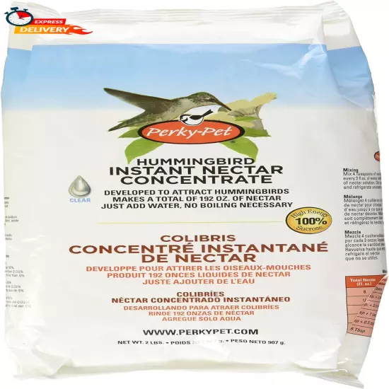 Perky-Pet 244CLSF 2-Pound Bag of Instant Clear Concentrate Hummingbird Nectar, P