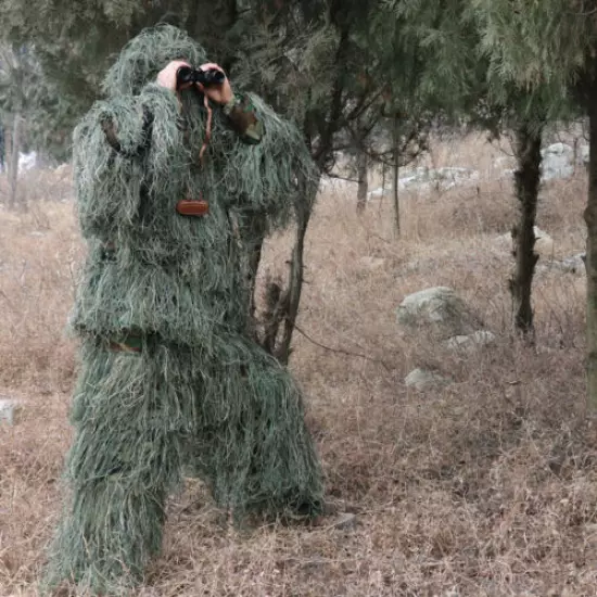 Ghillie Suit Woodland Camouflage Sniper Tactical Clothes Jungle Camo Hunting Set