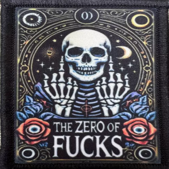 The Zero of F_cks Funny Tarot Card Morale Patch Tactical Military Airsoft patch