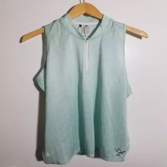 NWT WOMEN'S ADIDAS S/L POLO, SIZE: LARGE, COLOR: HALO MINT (J376)