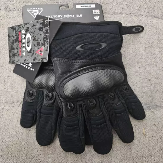 OAKLEY SI Factory Pilot 2.0 Gloves Size M Black Hard-Knuckle Tactical Military