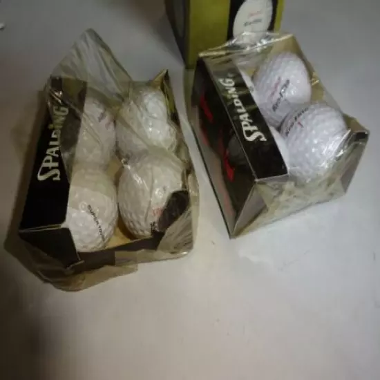 VINTAGE SPALDING SUPER KRO-FLITE GOLF BALLS (2) 4 Packs 1 sealed