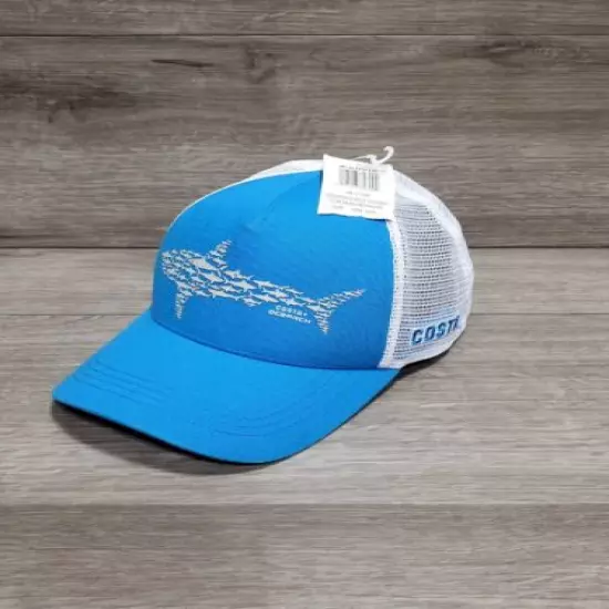 NEW COSTA DEL MAR MESH HAT - One Size SnapBack- Blue/white Ocearch Shark