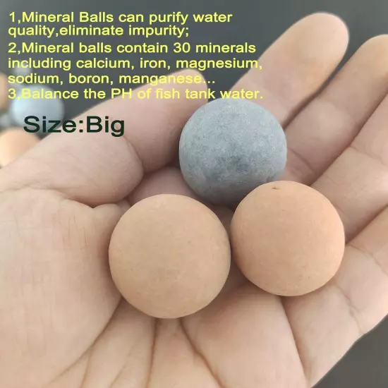 Tourmaline Balls for Betta Fish Tank Accessories.Shrimp Mineral Freshwater Aq...