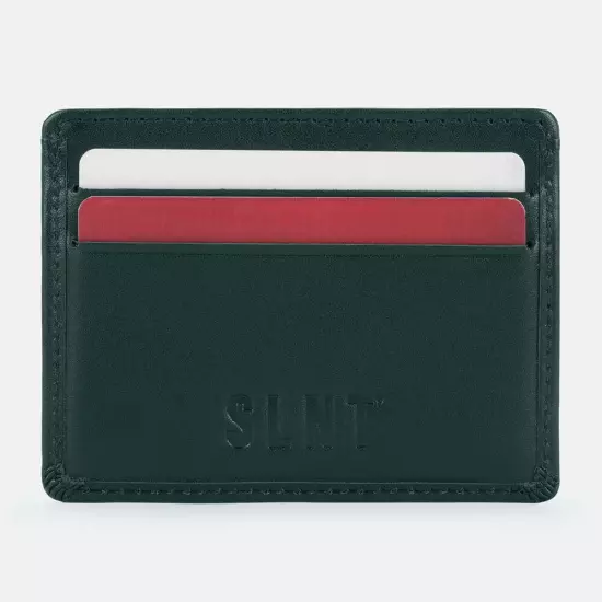 SLNT Card Holder RFID Wallet, Olive, SPW-SCOL