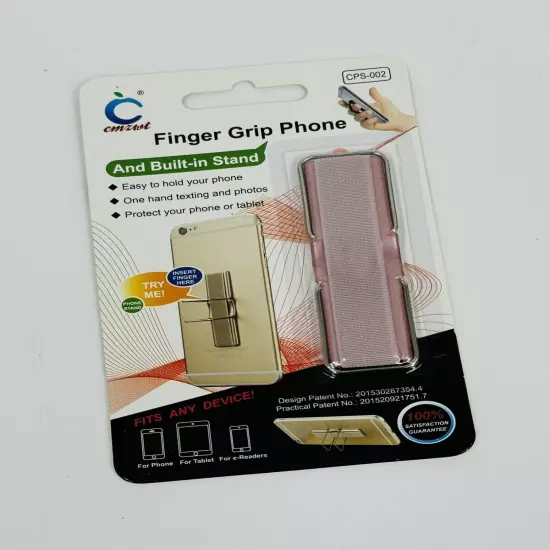 Smartphones Finger Grip Stand Strap CPS-002 Cell Phone Holder Adhesive PINK