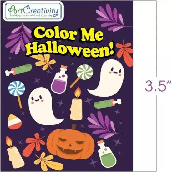 ArtCreativity Bulk 24 Pack Halloween Mini Coloring Book Kit, Each Set... 