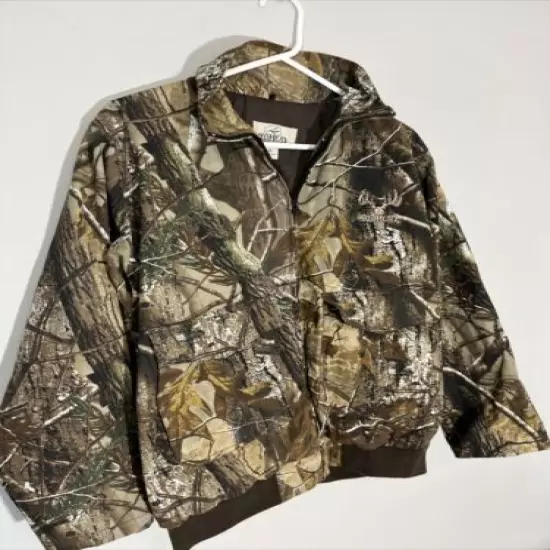 REDHEAD FOR HER BOMBER Style CAMO REALTREE JACKET SIZE LARGE FULL ZIP EUC