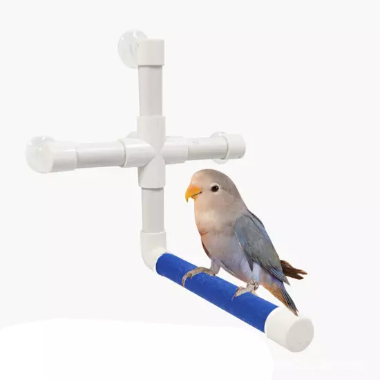 Bird Shower Perch Heavy Duty Suction Shower Window Perch Parrot Wall Bath