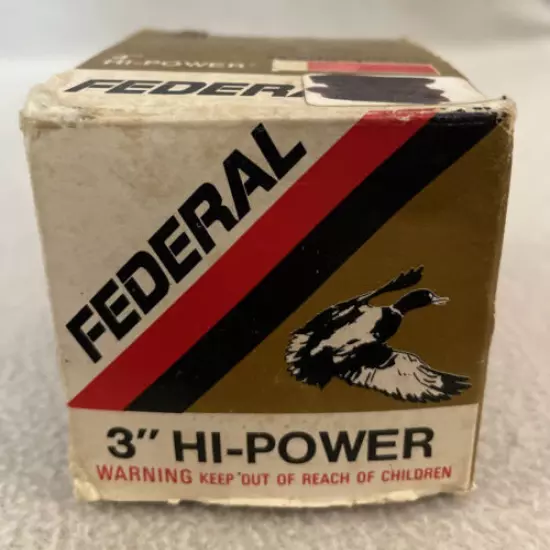 Vintage Federal Hi Power .410 No. 6 - 3" Shot Shell Box - EMPTY BOX 