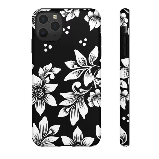 Black & White Floral Style - Tough Cases