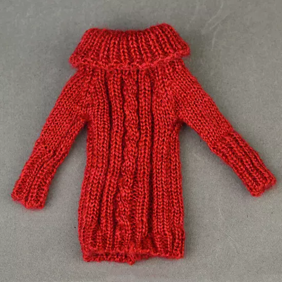 1:6 Accessories Knitted Handmade Sweater Top Coat Dress Clothes For 11.5" Doll