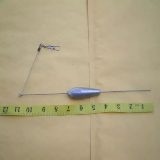 9 PCS. BOTTOM BOUNCER SINKER 5,4,3 OZ. W/S.S. WIRE .045X11" LEG X 4"ARM 3 EACH