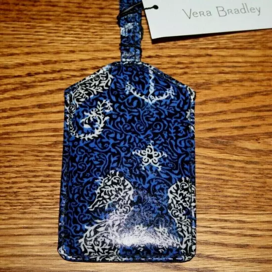 Vera Bradley LUGGAGE TAG ICONIC laminated travel suitcase ID case RETIRED NEW