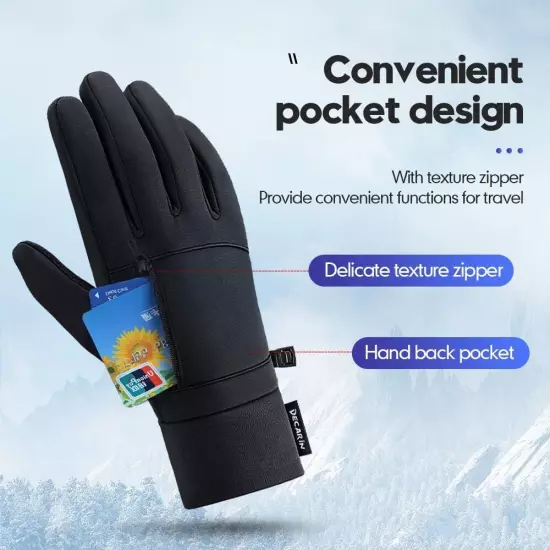 -10℉ Waterproof Windproof Touch Screen Warm Winter Gloves for Cold Weather Men