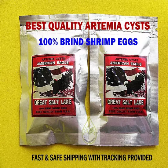 Brine Shrimp Egg 90% Hatch Artemia Cysts American Eagle USA PREMIUM Quality