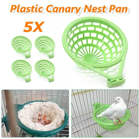 5Pcs Nest FIT For Nesting Hatch Birth Birds Nest Pan Box Finehes Canary New