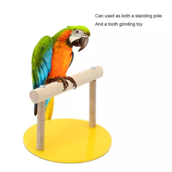 Bird Cage Stand Wooden Table Parrot Perch Shelf Training Stands Playstand Pla...