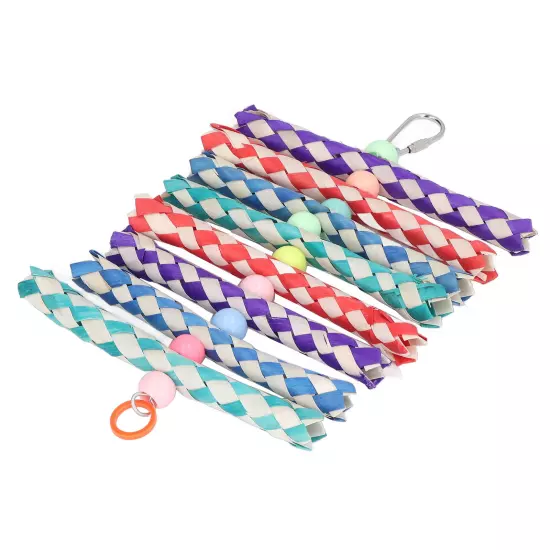 Parrot Finger Trap Toys Healthy Bite Resistant Colorful Bird Shredding Chew Toy