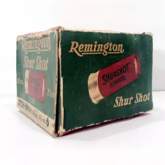 Vintage 1930 40 50's Remington Shur Shot Shotgun Shot Shell Box Empty No Shells