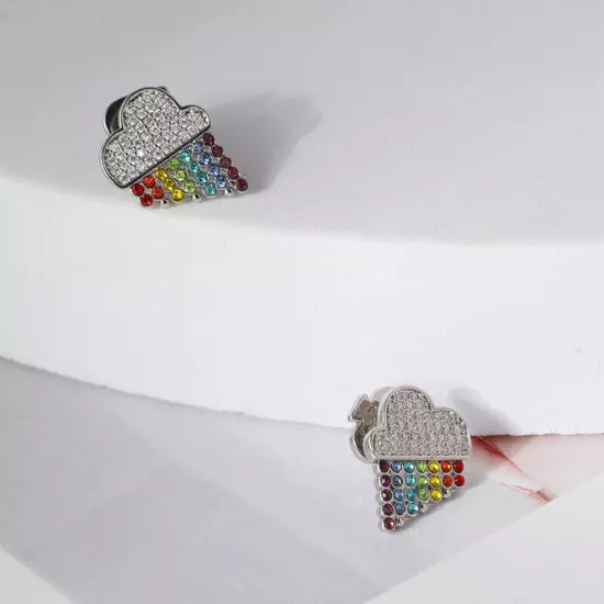 Kate Spade New York Silver Into The Sky Cloud Rainbow Stud earrings