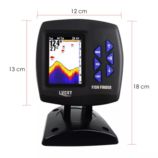 LUCKY Fish Finder 980ft Wireless Remote Control Color LCD Boat Fishing Locator