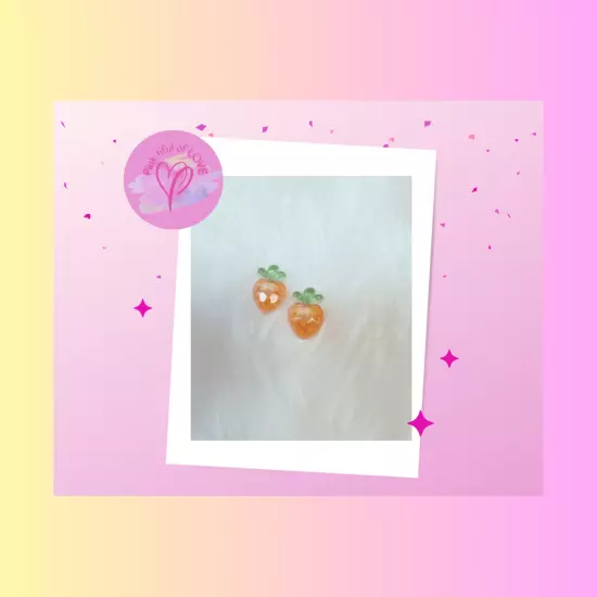 Shimmer Strawberry Post Earrings