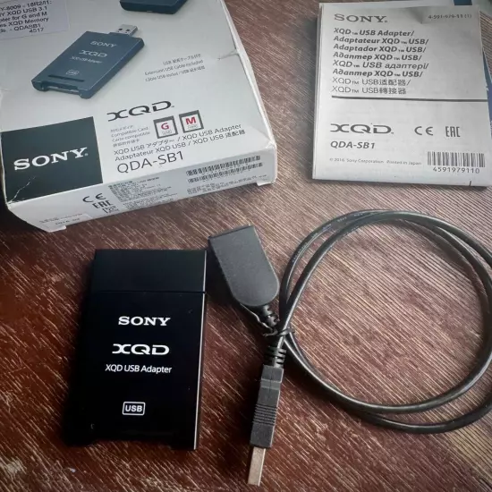 Sony XQD Memory Card Reader USB 3.1 Model QDA-SB1 • New Open Box