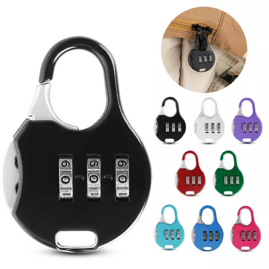 Coloured Luggage Travel Suitcase Bag Lock [3 Digit Combination] Padlock Reset