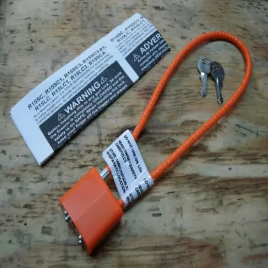 Regal Industries Cable Lock Gun Firearm Rifle Pistol 30mm NEW R15SC3 ORANGE