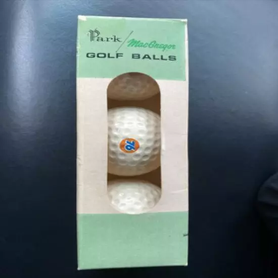 3 Vintage Park MacGregor Golf Balls Unused In Box Union 76 Oil Advertising