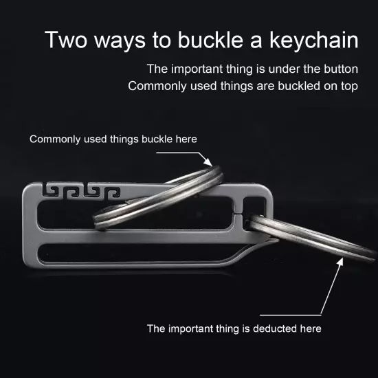 Titanium Alloy Belt Hang Buckle Durable Key Chain Waist Hanging Ring Key