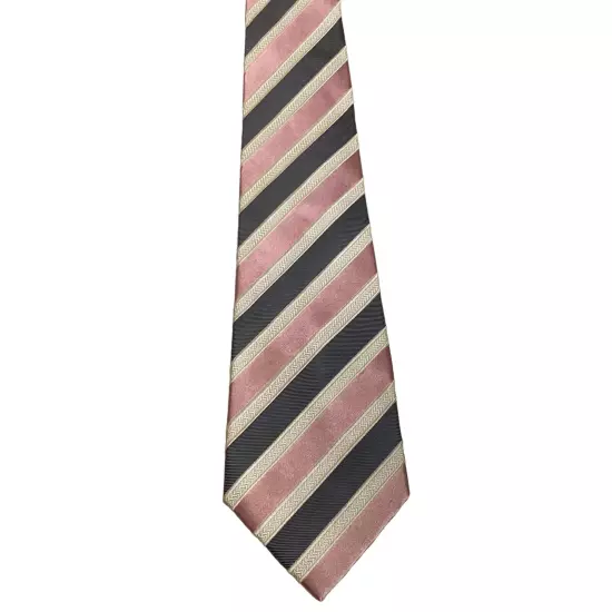 DONALD TRUMP President Signature Collection Silk XL Necktie STRIPE Pink/Blue GUC