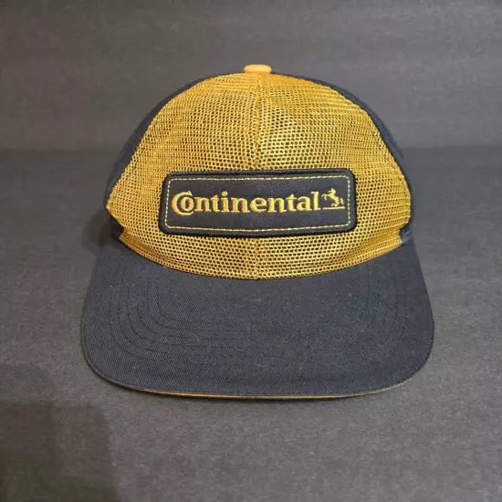 Continental Tires Adjustable Strapback Hat, Blue & Yellow