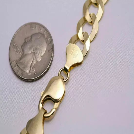 GOLD AUTHENTIC 10K SOLID GOLD MEN'S WOMEN CUBAN LINK CHAIN NECKLACE SZ 16"-30"