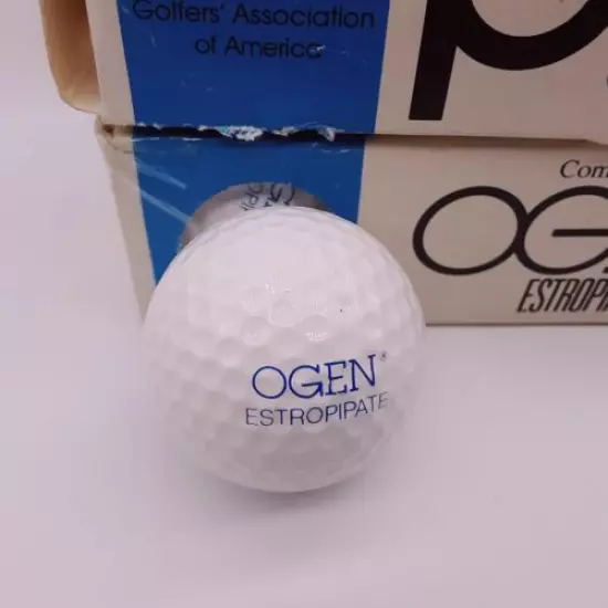 NOS Vintage PGA 2 Golf Balls 2 sleeves promotional Ogen Estropipate Abbot bin O