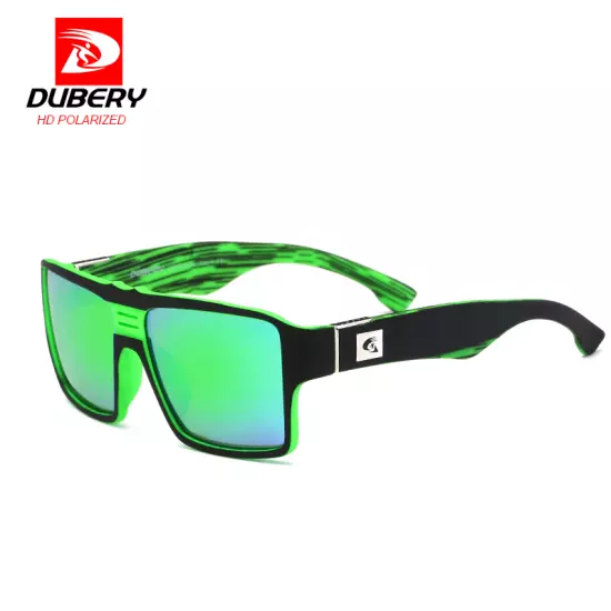 DUBERY Men Polarized Square Sunglasses Oversize Driving Fishing Sport Glasses 