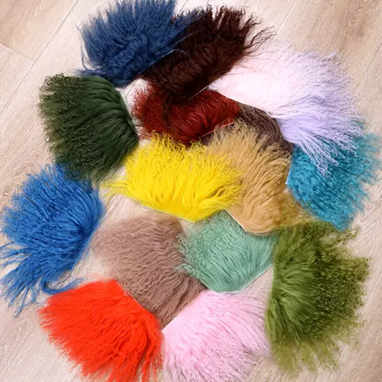 2x4" Tibetan Lamb Mohair for Doll Wigs Mongolian Curly Fur Hair Reroot Doll Hair