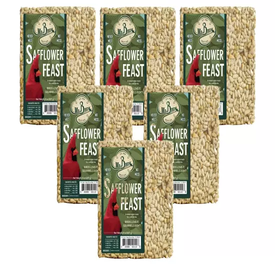 Mr. Bird Safflower Feast Small Wild Bird Seed Cake 8 oz. (6-Pack)