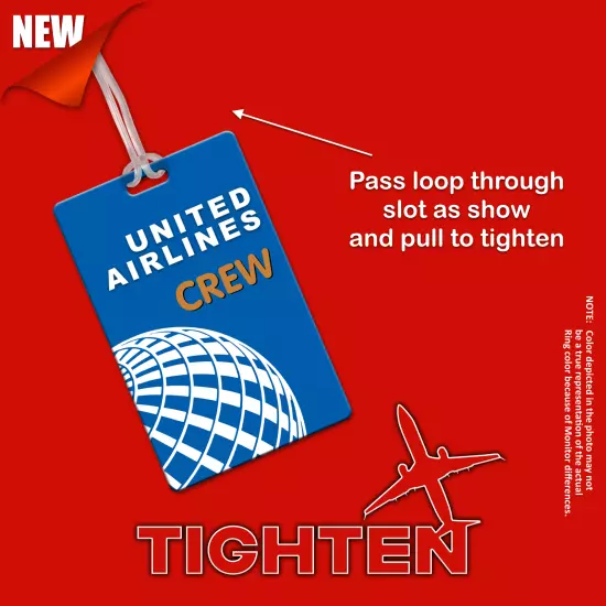 United Airlines Crew Luggage Tags (Set of 4)