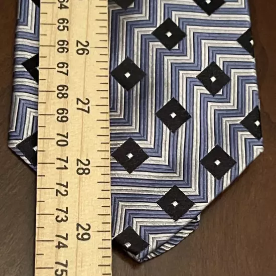 Hathaway Blue Black 100% Imported Silk Men’s Neck Tie Made In USA