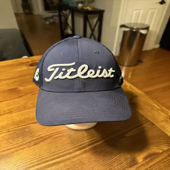 Titliest Pro V1 FJ Foot Joy Golf Fitted Hat L/XL NAVY BLUE Very CLEAN