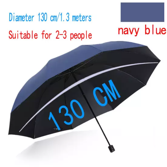 Super Large Folding Umbrella Windproof Fold Business Sun Rain Travel Whole Famil