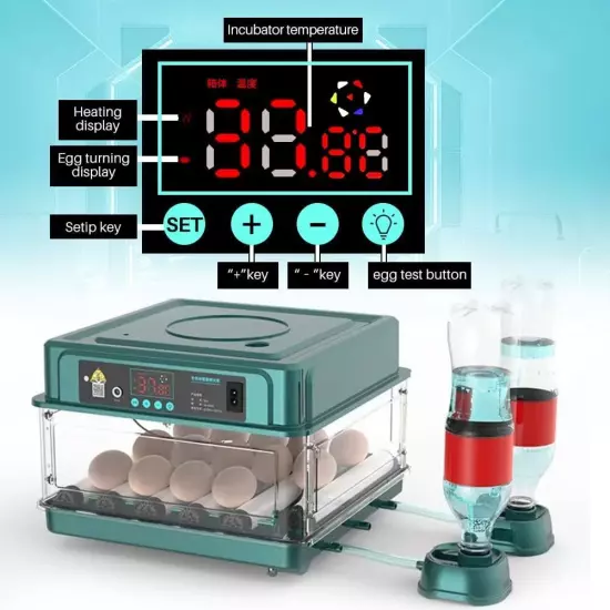 Automatic Egg Incubator 10-130 Egg Digital Poultry Hatcher Machine